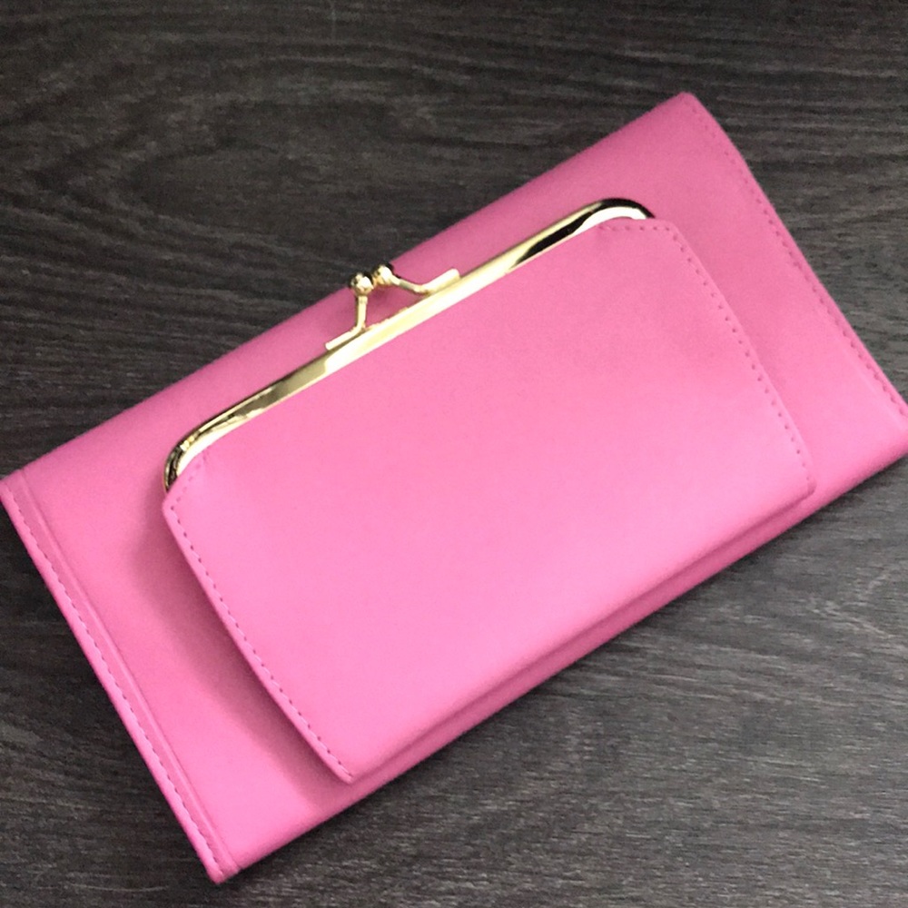 Buxton | pink leather wallet with coin purse - Picture 4 of 4